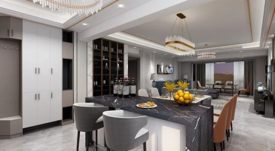 宾阳公园尊府现代轻奢风格装修